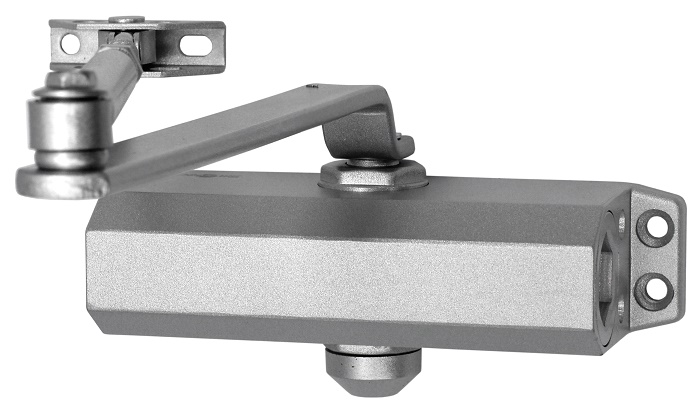 Доводчик двери c тягой EN 4, 60 - 85 кг, 1100 мм, 2-х скор., тормоз открывания, SL - алюм