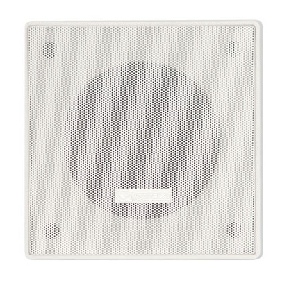 Компактный настенный 2-х полосный громкоговоритель. Мощность 20 Вт/100в&nbsp;&nbsp;95-20 000Гц, Режимы подключения 20 Вт -10Вт -16 Ом, 128х128х131 мм, Вес 1,3кг, Цвет – белый. Кронштейн в комплекте.