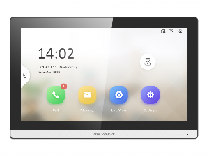 IP видеодомофон. 7" цветной TFT LCD 1024х600; встроенные микрофон и динамик; слот для TF карты до 128Гб; тревожные входы/выходы 8/2; 1 RS-485; 1 RJ-45 10M/100M Ethernet; DC12В/PoE; 10Вт;  -10...+50°C; 175х113.5х21 мм