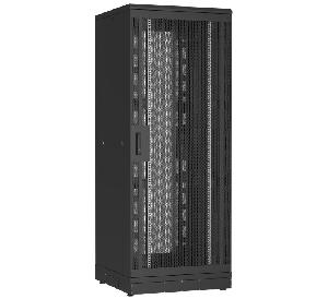 Напольный шкаф 19", 42U, перфорированные двери, металлические стенки, Ш800хВ2010хГ800мм, в разобранном виде, черный