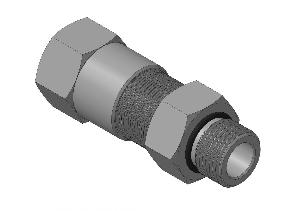 Кабельный ввод из нержавеющей стали для бронированного кабеля с уплотнением внутренней оболочки кабеля резьбой М20х1,5 мм, внешним диаметром кабеля D= 11-15 мм и проходным диаметром кабеля d= 6-10 мм