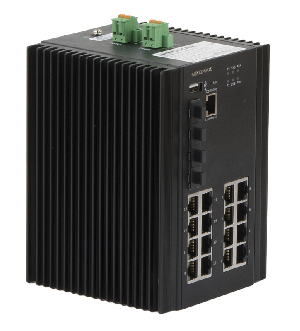 Управляемый промышленный L2+ коммутатор 16*10/100/1000Мбит/с PoE (af/at/BT) из которых 4 порта PoE BT, 4*1/2.5/10Гбит/с SFP+, Крепление на DIN-рейку, 2*ввода питания, питание 44-57В (блок питания 370Вт поставляется отдельно), -40С +80С.