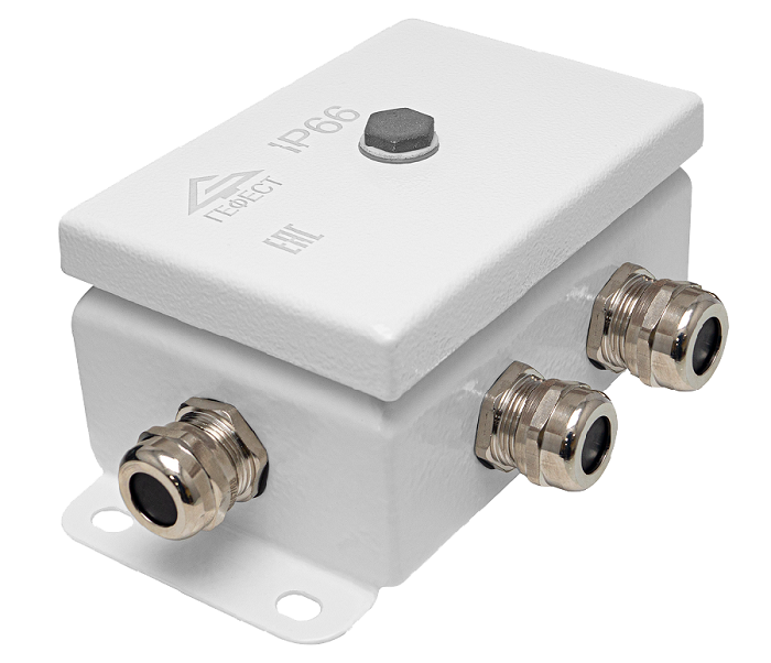 Коробка монтажная общепромышленные, оцинкованная сталь 1,2мм, IP66, 86х126х62 мм, 6 вводов