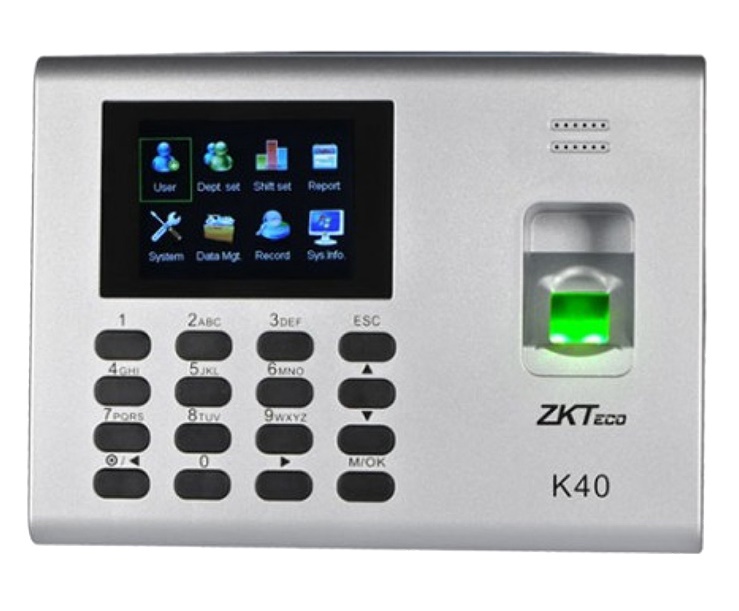 Биометрический терминал учета рабочего времени. Дисплей цветной 2.8" TFT. Память шаблонов отпечатка пальца 1000. Память RFID карт 1000. Опционально: считыватель RFID карт  EM/MF.Память журнала событий 80 000. Интерфейсы: TCP/IP, USB –хост.