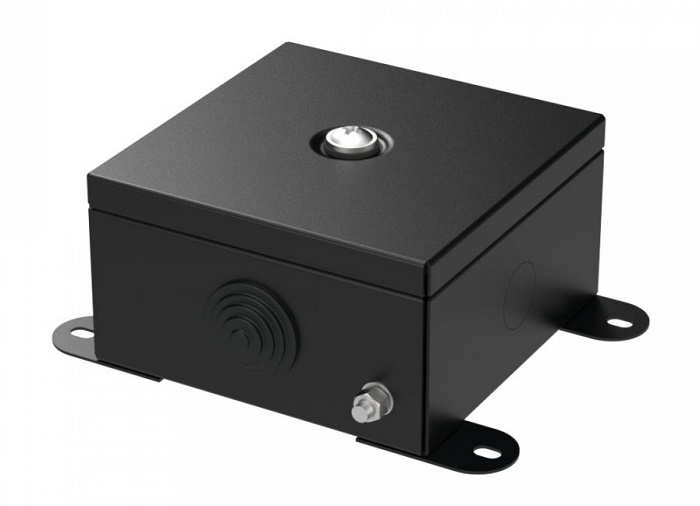 Коробка распределительная металлическая черная 110х110х65 (12 шт/кор)