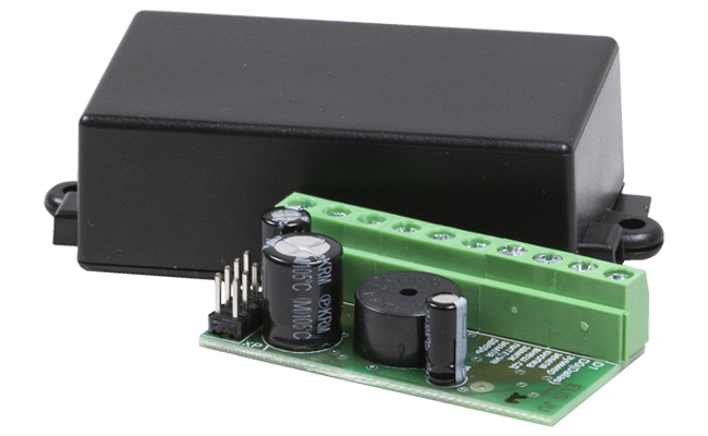 Автономный контроллер СКД в корпусе, iButton, Wiegand 26, Wiegand-34, Wiegand-37, Wiegand-40, Wiegand-42, 1216 ключей, звук и свет индикация, макс ток 4А, 65x38x22мм, 12VDC, выход подключения замка MOSFET-транзистор, защита от неправильного подключения¶