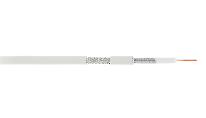 Кабель коаксиальный, RG-6 (75 Ом), одножильный, CCS (омедненная сталь), внутренний, PVC нг(A), белый, 305м