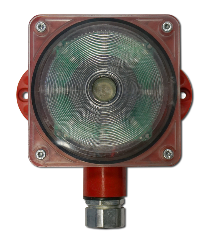 Оповещатель светозвуковой пожарный взрывозащищенный, рудничное исполнение, 12/24 В, 105 дБ, IP67/IP66, с видом взрывозащиты «герметизация компаундом» ”m”, с жестко закрепленным проводом, кабель питания в стоимость не входит