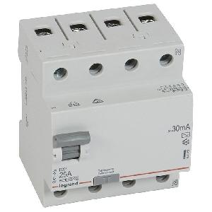 Выключатель дифференциального тока (УЗО), RX3 30мА 25А 4Р AC
