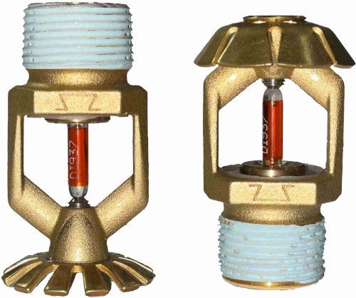 Ороситель спринклерный водяной и пенный специальный, Вниз, колба 5мм, бронза, температура 68°С, коэффициент производительности 1,05,&nbsp;&nbsp;с резьбовым герметиком