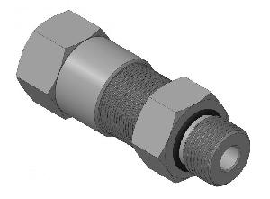 Кабельный ввод с резьбой М20х1,5 мм для прокладки кабеля в металлорукаве РЗ-ЦП-10, с уплотнением кабеля и проходным диаметром кабеля d=2-6 мм