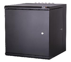 Настенный двухсекционный&nbsp;&nbsp;шкаф 19", 12U, металлическая дверь, промышленный, степень защиты IP55, Ш600хВ638хГ600мм, черный.