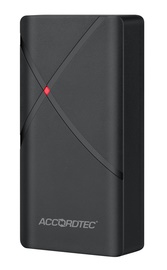 Контроллер + считыватель proximity карт EM-Marine. Может работать автономно (количество 10000 пользователей) или как внешний считыватель. Расстояние до 6 см. Вых. интерфейс Wiegand 26/Wiegand 34, светодиодная и звуковая индикация, IP68, ABS пластик. -45 - +60⁰С, 9-16В DC, 30 мА, цвет: чёрный.