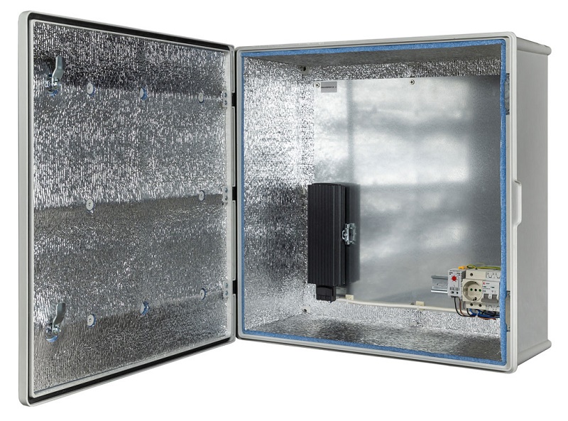 Композитный климатический монтажный шкаф 645х625х260/ 580х580х210, -55°С +50°С, SMC композит, IP66, IK10, Комплектация: утеплитель из Порилекса, замок 2 шт,ключ 1 шт, монтажная плата 1шт, гермовводы 2шт, розетка 1 шт, автоматический выключатель 1шт, термореле 1шт,нагреватель мощностью в 150 Вт 1шт. Вес: 16.5кг.