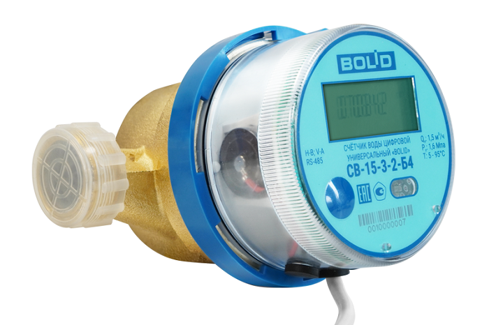 Одноструйный счетчик воды «BOLID» СВ-15-3-2-Б4 c RS-485, класс B, Qn-1,5 м3/ч, 110 мм, без КМЧ