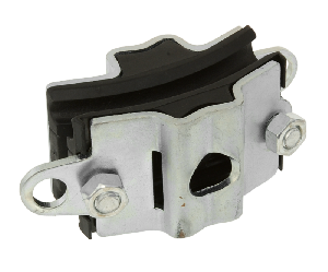 Зажим поддерживающий, для кабеля типа "8", диаметр несущего элемента: малая канавка 4 - 5 мм, большая канавка 6 - 9 мм, максимальная рабочая нагрузка 8 кН