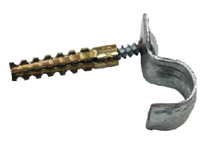 Дюбель металлический универсальный, саморез с прессшайбой острый DIN 968 и хомут однолапковый 14-15 мм, (100 шт)