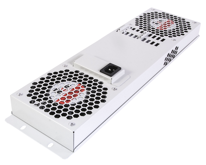 Модуль вентиляторный, 2 вентилятора с терморегулятором 3U