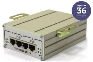 2-портовый инжектор РоЕ 802.3af для питания двух термокожухов TFortis TH