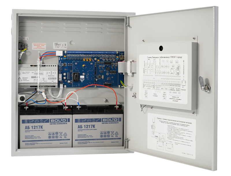 Прибор приемно-контрольный и управления пожарный, одна кольцевая линия для подключения до 127 адресных устройств (с возможностью подключения двух кольцевых линий)
