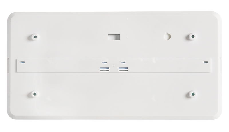 Световой указатель «Выход» со встроенной звуковой сиреной, 12В, IP52, звук 30мА, свет 30мА, звук 100дБ -30..+55°С, 300х150х34мм, 0.3кг