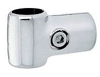 Соединитель (перпендик.2-х труб) усил.хром Ф32