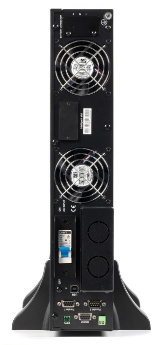 Источник бесперебойного питания 220В, 6 кВА (5,4  кВт)  On-Line, синусоидальная форма выходного напряжения, длительный резерв, световая и звуковая индикация режимов работы, ЖК дисплей, необходимое кол-во АКБ для работы –16/18/20 шт, горячая замена АКБ.