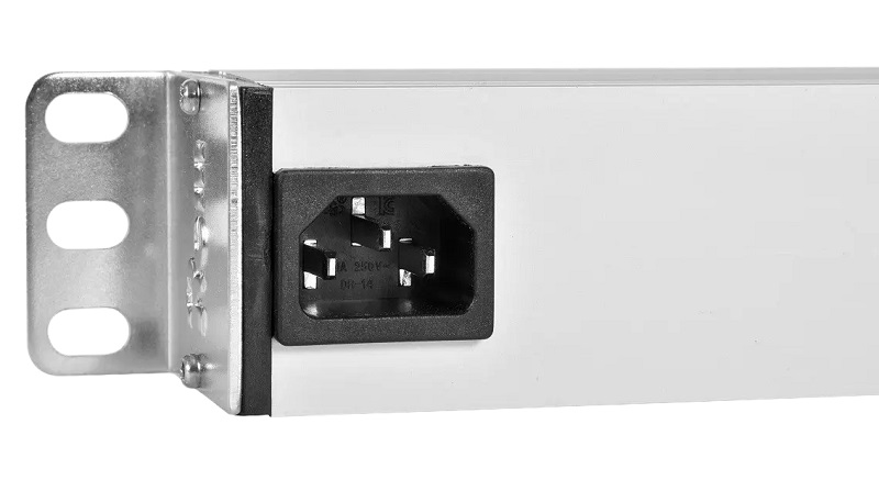 Блок розеток Rem-10 без шнура с выкл., 5 IEC 60320 C13,&nbsp;&nbsp;вход IEC 60320 C14, 10 A, алюм., 10"
