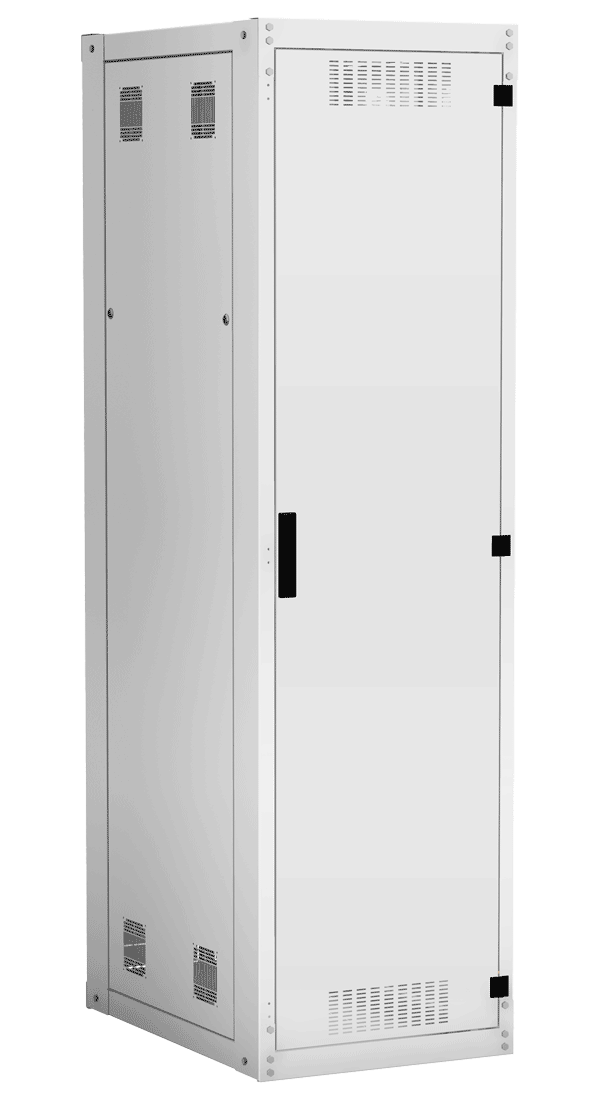 Напольный шкаф 19", 42U, металлическая дверь, цельнометаллические стенки, Ш600хВ2042хГ800мм, в разобранном виде, серый