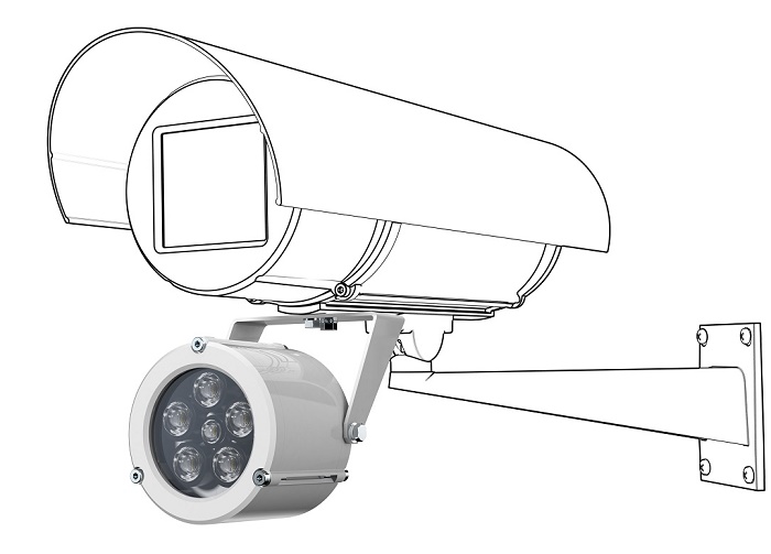 Прожектор белого света. Предельная дальность с освещенностью 1лк до 35м. Угол освещения 45°. Порог включения, лк 10 ± 5. 3000-3200К. 12VDC. Потребляемая мощность 7,5 Вт/0,25Вт, при обогреве 3Вт - 10,5Вт/3,25Вт. -60° ÷ +50°С. IP66/IP68.