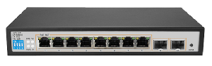 Коммутатор, WEB Smart управляемый, 8 PoE (802.3af/at) портов 10/100/1000Мбит/с до 250 метров cat.6, 2*SFP 1000Мбит/с, 120Вт APO&R