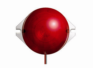 Оповещатель световой, сферический корпус, 9…15 В, 0,6 Вт, 50 мА, 85x70x50 мм, цвет красный, IP54,  -40°...+55°С