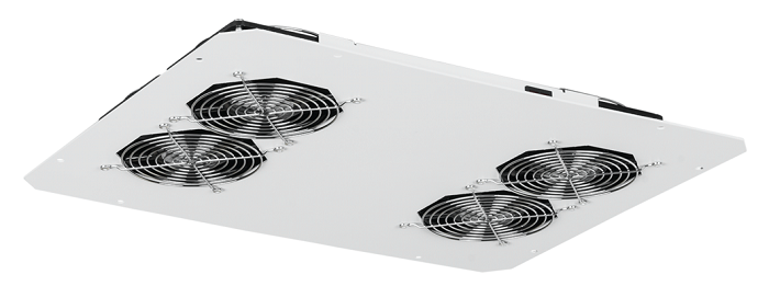 Вентиляторный блок для напольных шкафов, 4 вентилятора, без шнура питания, серый