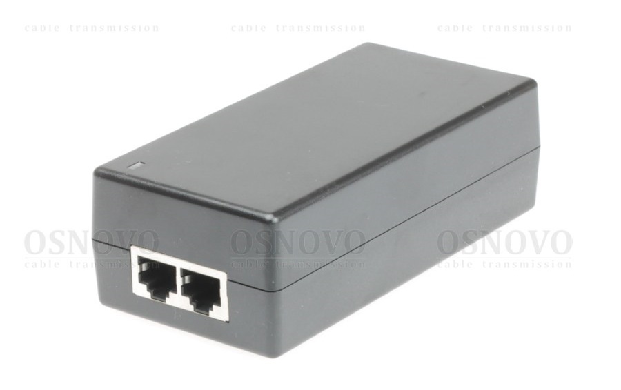 PoE-инжектор Gigabit Ethernet на 1 порт, мощностью до 65W. PoE IEEE 802.3af/at/bt. Мощность PoE на порт - до 65W. Встроенная грозозащита 3kV. AC100-240V. 60x40x120мм. Вес: 0,3кг.  -10...+65 гр.С