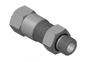 Кабельный ввод из нержавеющей стали с резьбой М20х1,5 мм для открытой прокладки кабеля с проходным диаметром d=8-12 мм