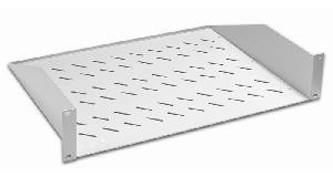 Полка консольная 19", 2U глубина 350мм, нагрузка до 25 кг, серая