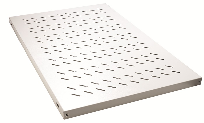 Полка стационарная 19", для шкафов глубиной 600. 600, 370мм, нагрузка 50 кг, серая