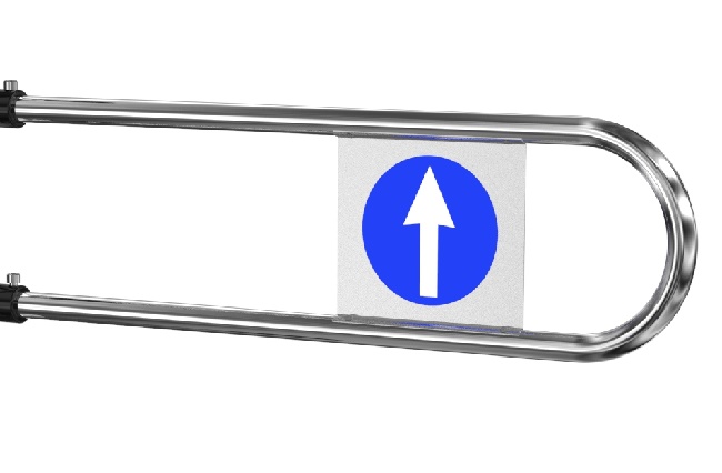 Дуга на калитку К10, Знак стрелка с двух сторон Ø25 L=700 мм