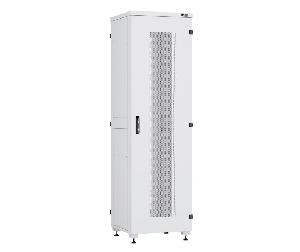 Напольный шкаф серии Lite II 19", 42U, перфорированные передняя и задняя двери с ручкой и замком, боковые двухуровневые цельнометаллические панели, оснащены замками, Ш600хВ2042хГ600мм, в разобранном виде, серый RAL7035