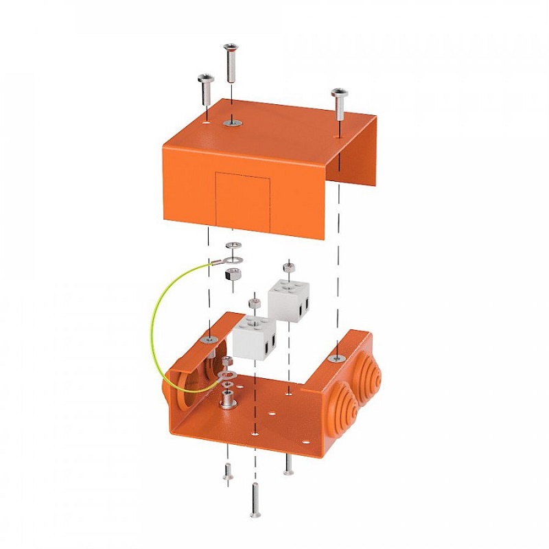 Коробка металлическая огнестойкая 70-0240-FR2.5-4 Е15-Е120 80х80х35