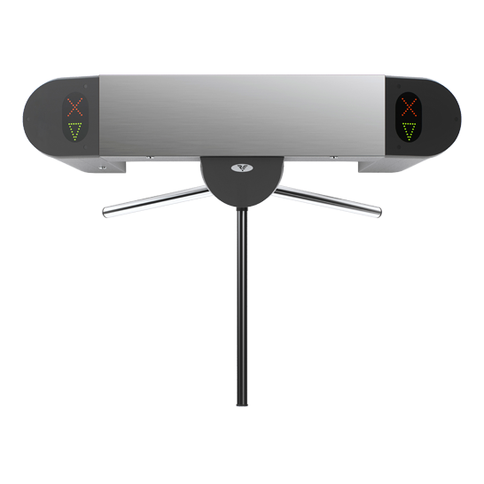 Турникет тумбовый всепогодный, корпус из шлифованной нерж. стали; планки из шлифованной нерж. стали; светодиодное табло со вставкой из акрилового стекла - 2 шт; пульт д/у; электропривод планок (автоматич. функция «Антипаника»); защита корпуса, механизма и деталей от внешних воздействий, имеет IP53