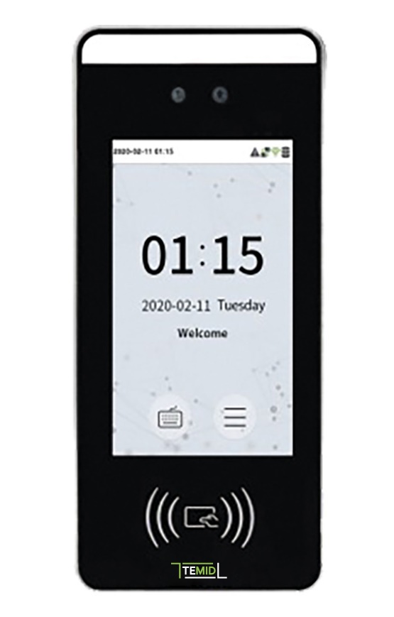 Биометрический терминал с идентификацией по лицу, картам EM-Marine и пин-коду. Дисплей: 5" LCD, камера: 2MP. Память: лиц 10 тыс., карт 10 тыс., журнала событий 200 тыс. Раб. темп.: -10...+45. Платформа: ZAM230. Питание: 12 В, 3 А. Wi-Fi.