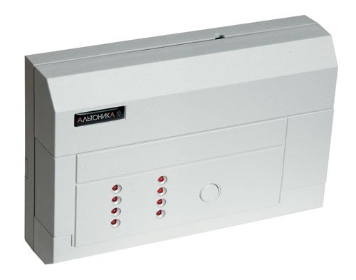 Приемник четырехзон. на 15 передатч. в 4 группах&nbsp;&nbsp;индикация зоны 4 свето-диодами, 4 реле, отдельное реле на каждую группу, звуковая сигн.