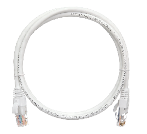 Коммутационный шнур U/UTP 4 пары, Кат.5е, 2хRJ45/8P8C, T568B, Molded, PVC, белый, 0,5 метра