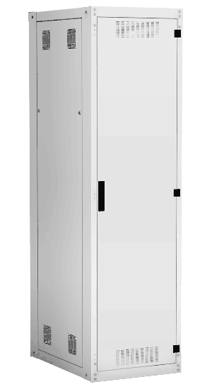 Напольный шкаф 19", 42U, металлическая дверь, цельнометаллические стенки, Ш600хВ2042хГ800мм, в разобранном виде, серый