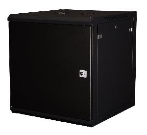 Шкаф 19" телекоммуникационный настенный, 12U 635х600х600 мм, дверь металл, черный