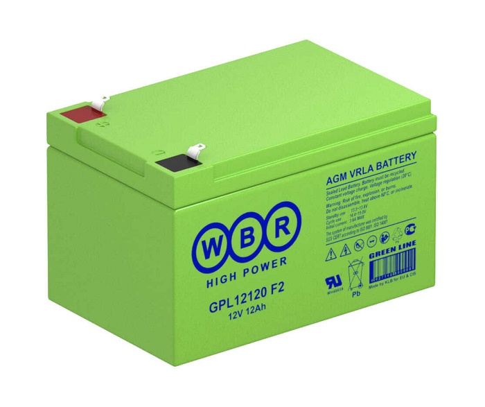 Аккумулятор 12 А/ч 12В, 151х98х93 мм, 4 кг (срок службы до 12 лет)