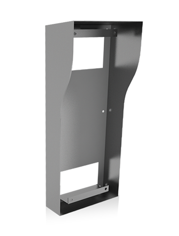 Кронштейн для накладного монтажа с козырьком для многоквартирных панелей серии: AА-03, АА-05, AA-07, BA-12. Размер: 140x355x53мм.