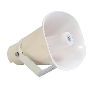 Рупорный всепогодный трансляционный громкоговоритель. Корпус повышенной прочности. 100В. Подводимая мощность 25 Вт. Материал корпуса&nbsp;&nbsp;АВС пластик. IP66. Металлический кронштейн