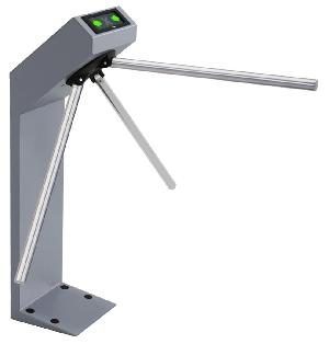 Турникет эл/мех с автоматическими планками Антипаника для эксплуатации в закрытых помещениях, стойка – сталь, покрытие «муар», темно-серый цвет с эффектом слюды. Комплект: стойка с автоматическими планками "Антипаника" для ширины прохода 700 мм, со встроенным блоком управления, пульт управления